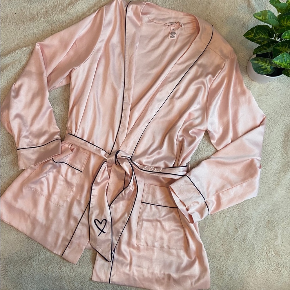 Victoria’s Secret Pink Satin Short Robe